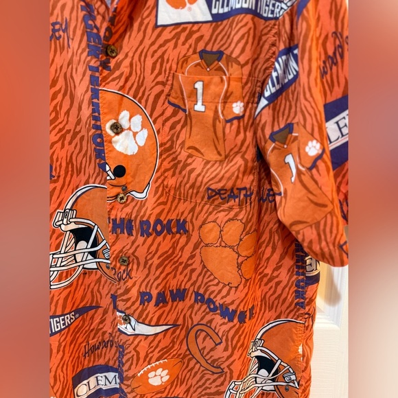 Reyn Spooner Orange Clemson Tigers Button Down Shirt - Picture 4 of 6